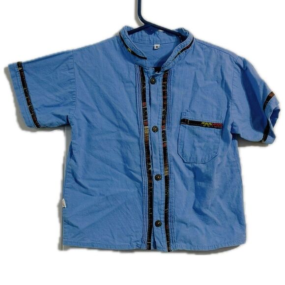 Blue Kids Shirt with Button Detail - Picture 1 of 4